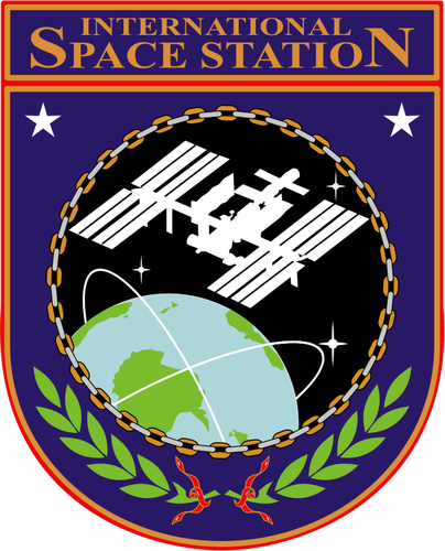 矢量绘图的 ISS 徽章
